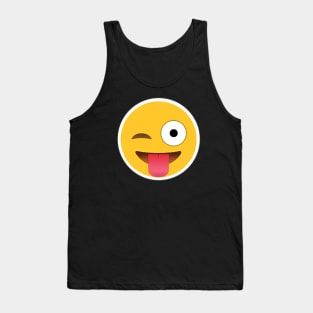 Winking Face with Tongue Emoji Tank Top